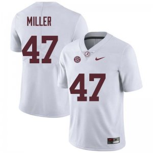 NCAA Men's Alabama Crimson Tide #47 Christian Miller Stitched College Nike Authentic White Football Jersey AQ17Q24MW